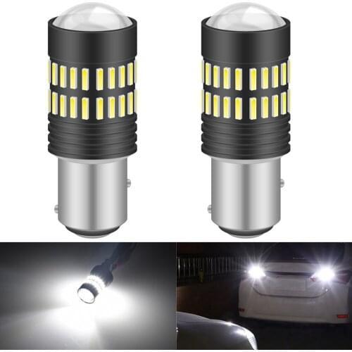 2x S25 1157 BAY15D P21/5W Led Car Light 4014 Chips 48 SMD High Power LED Brake Stop Backup Light Bulbs Red White Amber 1157 Led