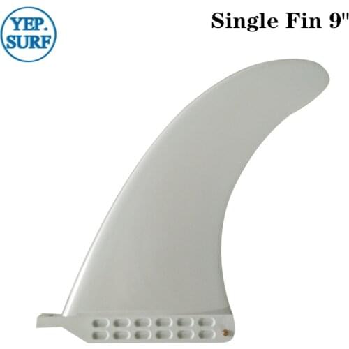 Single Fins 9.0 inch White Surfboard Fin 9.0 Length Longboard Fins stand up paddle