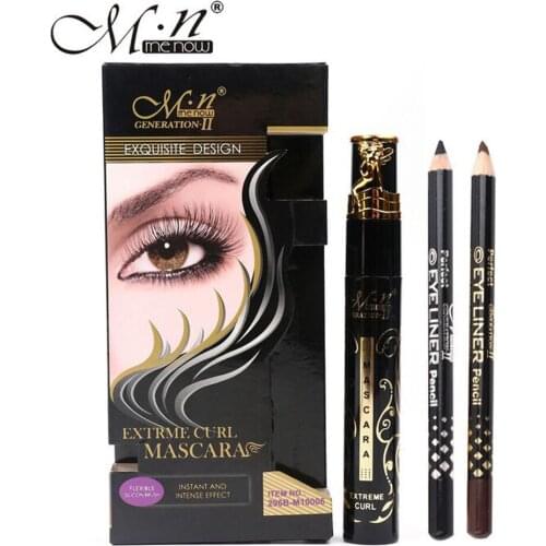 3pcs/set New Brand Black Waterproof Mascara Set Thickening Curling Makeup Eyes Cosmetic