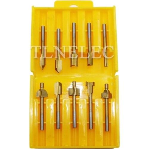 Milling Cutter High-speed Steel Trimming Knife Engraving Machine Pattern Knife Channeling Cutter Wood Working Tool Set
