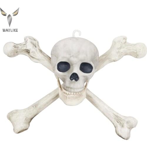 Waylike Reality Party Costume Hallowenn Horror Prop Cross Skull Skeleton Prop Horror Carnival Cosplay Prop
