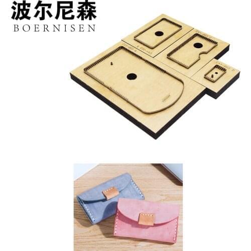BOERNISHENJapanese steel knife key bag DIY customizable pattern leather cutting mold laser wood mold card bag