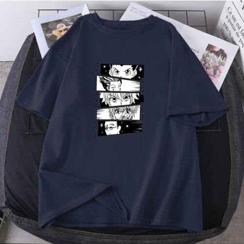 2021 Casual Killua Anime Tees HunterXHunter Woman T-shirts Fashion Loose O-neck Tops Hip Hop Lady Clothing Summer Camisetas