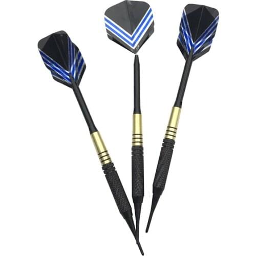3Pcs/set High-quality 19g Soft Tip Darts Indoor Sports Dart Shooting Competition Brass Body Aluminum Alloy Shaft Dardos