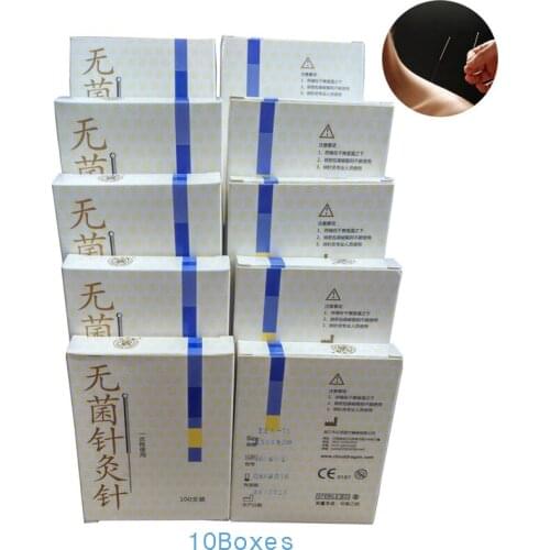 10 Boxes Multi Size Acupuncture Needle 1000 Sterile Chinese Meridian Therapy Beauty Health Body Accupuncture Acupoint