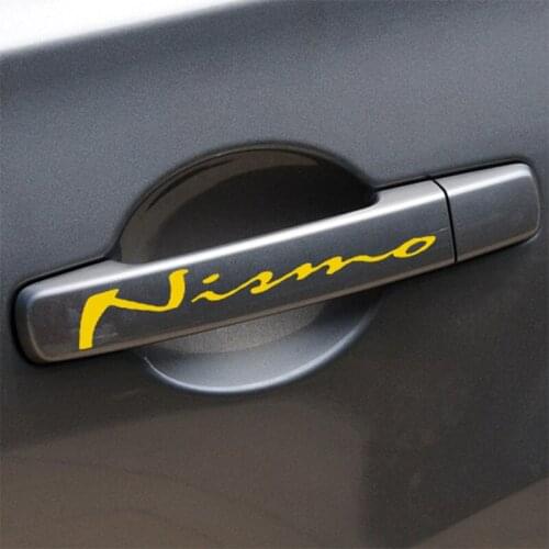 10 Sets NISMO Car Doorknob Car-Styling for NISSAN QASHQAI JUKE X-TRAIL TIIDA ALMERA NOTE PRIMERA MARCH TEANA car accessories