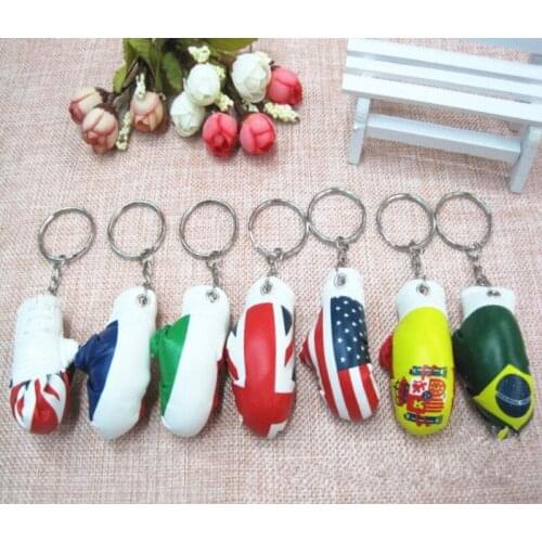 Free Shipping 24pcs/lot Mini Boxing Key Chain Key ring pendant
