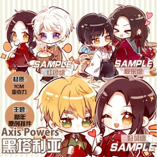 Axis Powers Hetalia APH Wang Yao Ivan Braginsky Arthur Kirkland Cosplay Keychain Anime Acrylic Keyring Cartoon Toy Bag Pendant