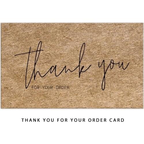 10-30pcs Natural Kraft Paper Cards Thank You For Your Order Card For Small Shop Gift Decoration Card For Small Business