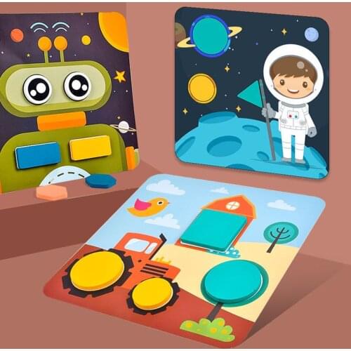 Montessori Wooden Toys Childrens Cartoon Shape Puzzles Focus On Training The Babys Concentration And Early Education Toys