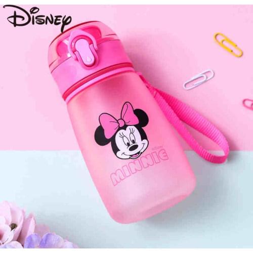 Disney Childrens Water Cups Kindergarten portable plastic water cups for boys and girls straight drinking cups thermos bottle