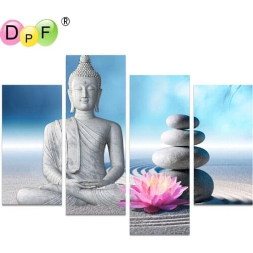 DPF Needlework 5D diy diamond painting "Buddha lotus" diamond embroidery cross stitch home decor painting wall sicker painting