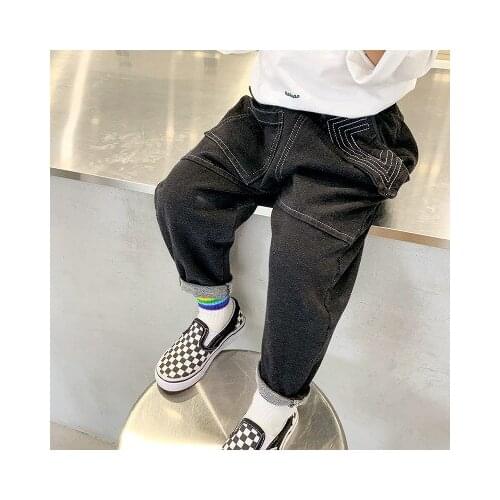 Boys Jeans Wild 2020 Autumn New Baby Spring and Autumn Trousers Korean Style Childrens Boys Denim Pants Kids Cowboy Trousers