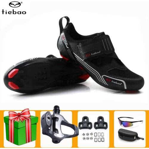 Tiebao road bike shoes Triathlo men sneakers self-locking sapatilha ciclismo bicycle riding shoes breathable cycling shoes