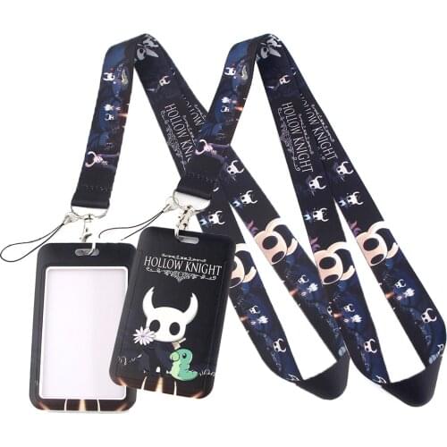 LT26 Game Hollow Knight Neck Strap Lanyard Credit Card ID Holder Bag Student Women Travel Bank Bus Business Card Cover Badge