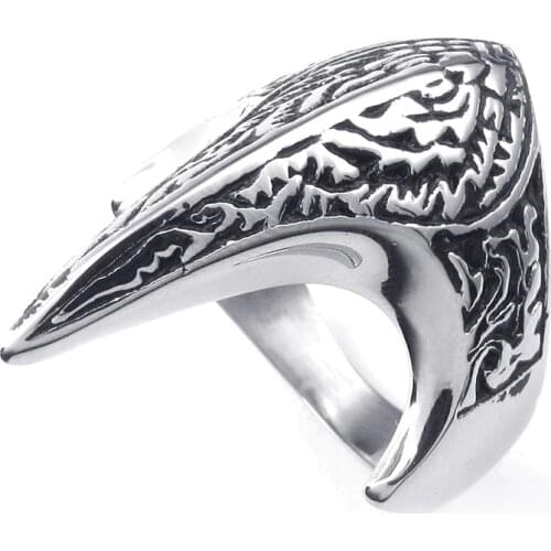 Classic Retro Men Ring Fashion Punk Style Phoenix Firebird Ring Accessories Jewelry For Male Party Best Gift