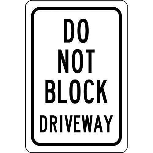 New Warning Sign 8x12 inches Metal Sign Do Not Block Driveway Wall Decor