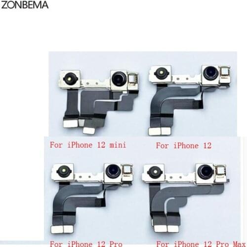 ZONBEMA Original Test Front Face Time Camera with Proximity Sensor Flex Cable for iPhone 12 Mini 12 Pro Max