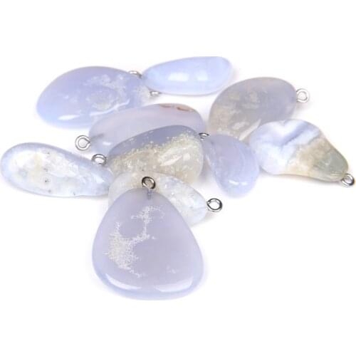 Freeform Shaped Natural Aquamarines Bulk Stone Pendants Irregular Agates Quartz Coral Jad Reiki Gem Charms For Women Jewelry DIY
