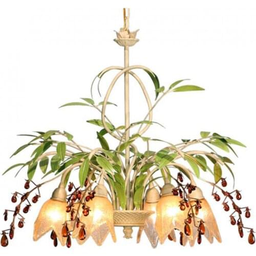 Modern crystal Chandelier Flower Grass Art Lamp Living Room Lights decoration Restaurant Chandeliers Ceiling Nordic Lighting