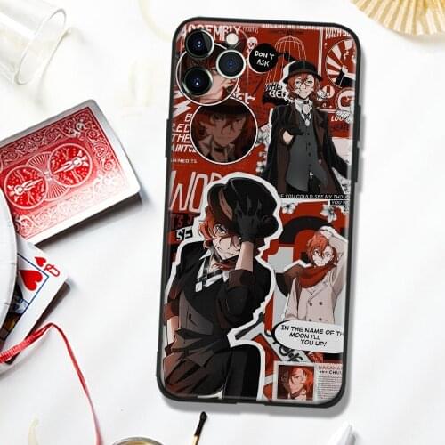Bungo Stray Dogs Chuya Nakahara Silicone Glass Phone Case Cover Shell For iPhone SE 6 6s 7 8 Plus X XR XS 11 12 Mini Pro Max
