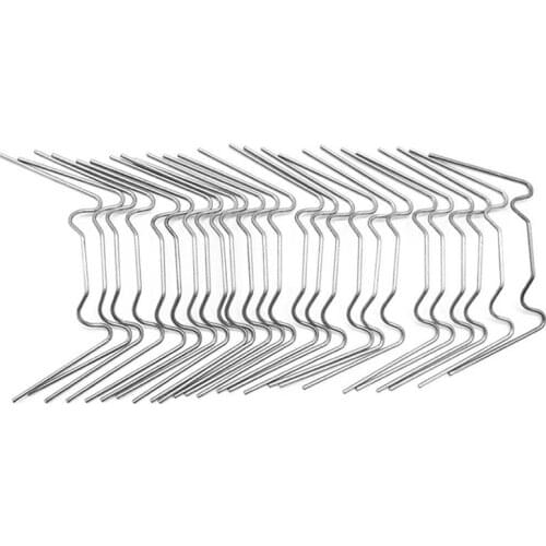 Greenhouse Glazing Clips, Stainless Steel W Type Clips Leaf Spring Clips for Greenhouse Glass House Twin-Hall Web 100PCS