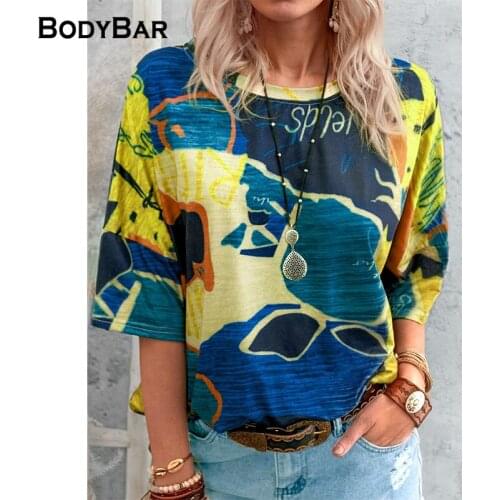 3D Map Print 3XL Oversized Tee Summer Women Plus Size Tops Casual Loose Short Sleeve T Shirt Large Size V-Neck Fashion Pullover