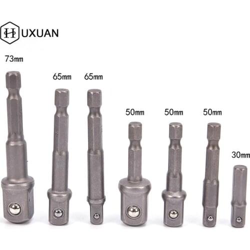 1pcs 1/4" 3/8" 1/2" Shank Drive Power Drill Bit Socket Driver Adapter Wrench Sleeve Extension Bar Hex