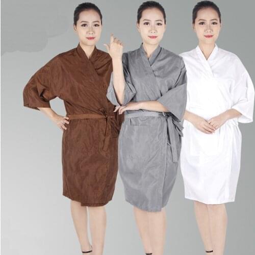 1pcs Hairdressing Salon Kimono Robe Waterproof Wrap Beauty Nail SPA Sauna Suits Bathrobe Clothes Hair Style 3 Colors