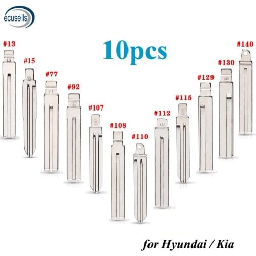 10PCS, TOY40/TOY48/HYN14/HYN15/HYN17/KIA7 For Hyundai Elantra Verna for Kia RIO Ceed Fip Remote Key Blade