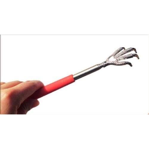 100PCS/lot Convenient Claw Telescopic Ultimate Stainless Steel Back Scratcher extendible From 22 to 59cm lin 3777