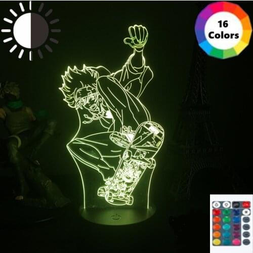 11 Patterns Anime Light Sk8 The Infinity Figure SK∞ Lamp Room Decor Setup Manga Figurine Reki X Langa Figuras Kids Gift Quarto