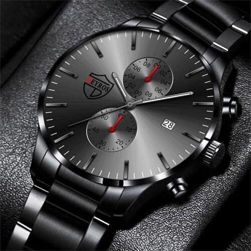 2021 Fashion Mens Watches Luxury Men Sports Stainless Steel Quartz Wrist Watch Male Business Leather Luminous Watch часы мужские