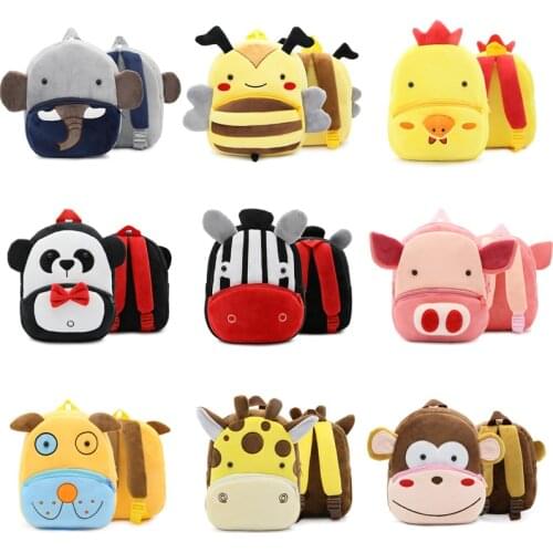 27 Styles Baby Plush Backpack Animal School Bags Cartoon Cute Plushback Children Bag Kindergarten Schoolbag Kids Backpack