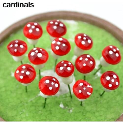 50Pcs 1cm Mini Foam Mushroom Fungus Artificial Plant Flowers Kids Painted DIY Craft Home Party Wreath Holiday Decoration