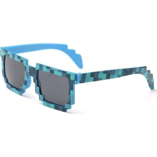 8pcs/Lot Mosaic Plaid Sunglasses Men Women Fashion Sunglass Popular Wholesale Beach Shade Wild Sun Glasses Vocation Decoration