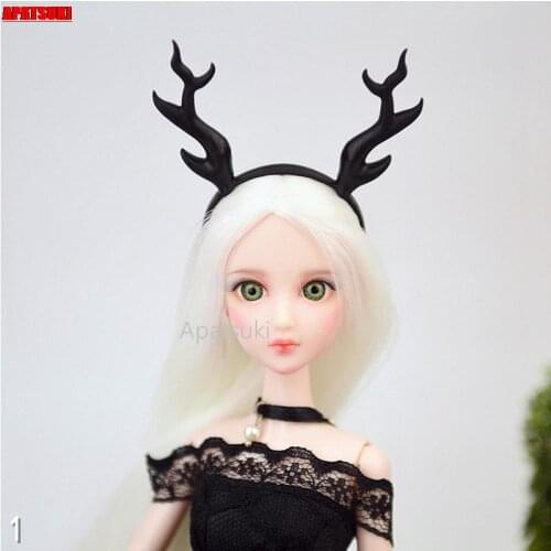Black Deer Headband Doll Accessories For Barbie Dolls Plastic Tiara Headwear Hairwear Hair Accessories For 1/6 Dollhouse Toys