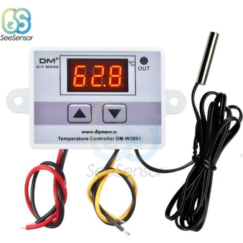 W3001 12V 24V 110V 220V LED Digital Thermostat Temperature Controller for Incubator Temp Regulator Thermoregulator