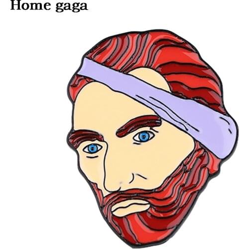 DB583 Cartoon Van Gogh Avatar Metal Brooch Button Pins Denim Jacket Pin Jewelry Decoration Badge for Clothes Lapel Pins