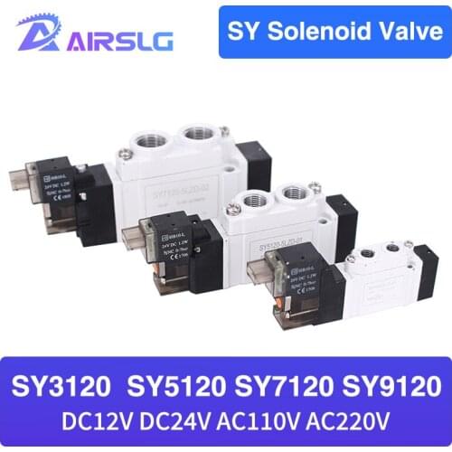 SY Solenoid Valve 5 port 2 position Valve SY3120 SY5120 SY7120-3LZD SY9120-3LZD SY3120-4LZD SY5120-4LZD SY7120-4LZD -01-02-03-M5