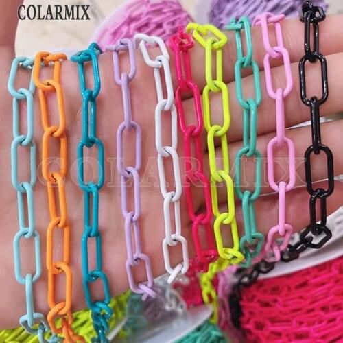 5 Meter Geometric Enamel Handmade jewelry Chain Necklace Long chain Accessories Jewelry Necklace Brass Chain Necklace 9902