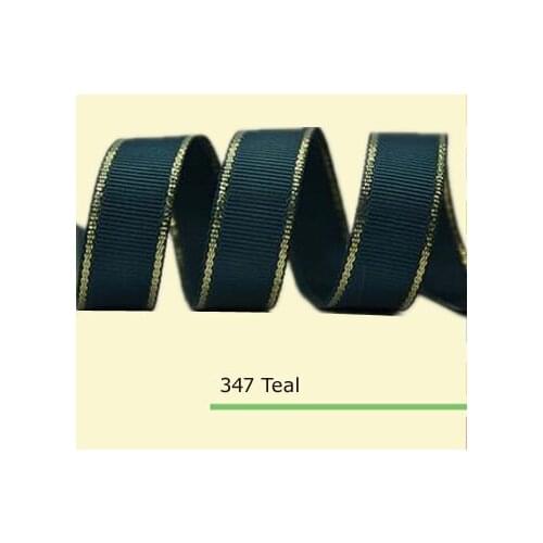 1.5"(38mm) Gold Metallic Edge Grosgrain Ribbon 28 colors in stock