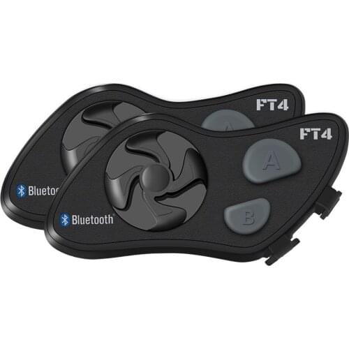 Lexin FT4 2PCS Intercomunicador Moto Bluetooth 2 Capacete Headset for Helmet Intercom with Jog Dial Design&DSP Noise Reduction