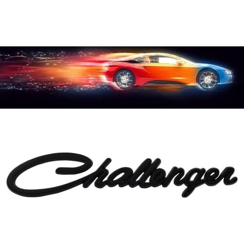 Glossy Black Challenger for Car Bumper Fender Trunk lid Emblem Decal Badge Sticker