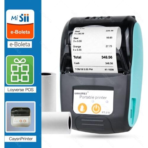 GOOJPRT Portable Mini 58mm Bluetooth Wireless Thermal Receipt Ticket Printer for Mobile PC Bill Machine Printer Impresora Recibo