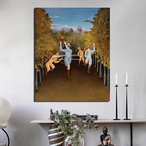 Henri The Football Players Canvas Painting Print Living Room Home Decoration Artwork Modern Wall Art Oil Painting Poster Picture