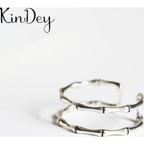 Kindey Retro Jewelry Silver Color Layer Branch Rings For Women Bridal Engagement Party Antique Rings Wholesale
