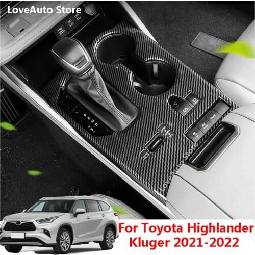 For Toyota Highlander Kluger XU70 2021 2022 Car ABS Panel Cover Central Control Gear Shift Box Interior Decorative Accessories