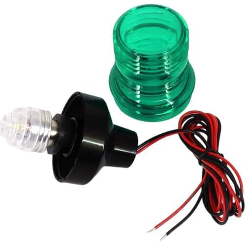 Boat Yacht Skiff LED Navigation 12V/24V Green 360 Degree Bow Signal Light