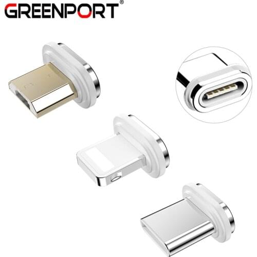 GREENPORT 10th Magnetic Charger Plug Micro USB Type C Fast Charging Mobile Phone For iPhone 6 7 8 Adapter For Xiaomi Redmi phone